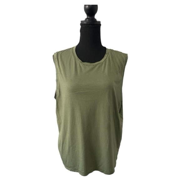 Quince Olive Green Muscle Tee - Picture 1 of 4